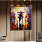Quadro Decorativo Tela Canvas Abstrato Dias De Chuva Com Mold