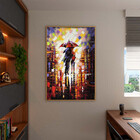 Quadro Decorativo Tela Canvas Abstrato Dias De Chuva Com Mold