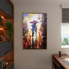 Quadro Decorativo Tela Canvas Abstrato Dias De Chuva Com Mold