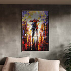 Quadro Decorativo Tela Canvas Abstrato Dias De Chuva Com Mold