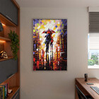 Quadro Decorativo Tela Canvas Abstrato Dias De Chuva Com Mold