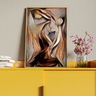 Quadro Decorativo Tela Canvas Abstrato Discóbolo Com Moldura