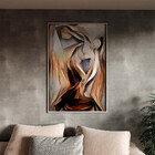 Quadro Decorativo Tela Canvas Abstrato Discóbolo Com Moldura