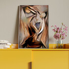 Quadro Decorativo Tela Canvas Abstrato Discóbolo Com Moldura