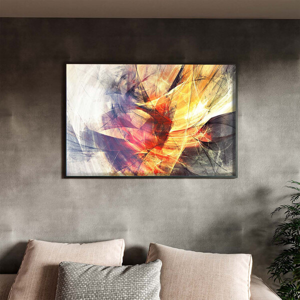 Quadro Decorativo Tela Canvas Abstrato Dynamic Curves Com Mol