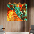 Quadro Decorativo Tela Canvas Abstrato Elementais Com Muldura