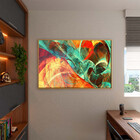 Quadro Decorativo Tela Canvas Abstrato Elementais Com Muldura