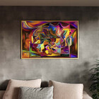 Quadro Decorativo Tela Canvas Abstrato Persona Com Moldura Do