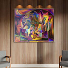 Quadro Decorativo Tela Canvas Abstrato Persona Com Moldura E