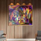 Quadro Decorativo Tela Canvas Abstrato Persona Com Moldura E