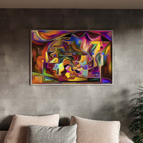 Quadro Decorativo Tela Canvas Abstrato Persona Com Moldura Pr