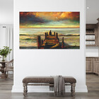 Quadro Decorativo Tela Canvas Abstrato Reflexao - 100x70 Cm