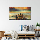 Quadro Decorativo Tela Canvas Abstrato Reflexao - 90x60 Cm