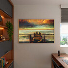 Quadro Decorativo Tela Canvas Abstrato Reflexao Com Moldura D