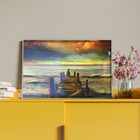 Quadro Decorativo Tela Canvas Abstrato Reflexao Com Moldura E