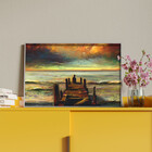 Quadro Decorativo Tela Canvas Abstrato Reflexao Com Moldura P