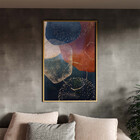 Quadro Decorativo Tela Canvas Abstrato Requiem Com Moldura E