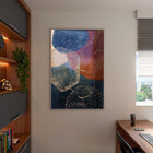 Quadro Decorativo Tela Canvas Abstrato Requiem Com Moldura E