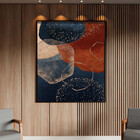 Quadro Decorativo Tela Canvas Abstrato Requiem Com Moldura Pr