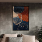 Quadro Decorativo Tela Canvas Abstrato Requiem Com Moldura Pr