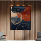 Quadro Decorativo Tela Canvas Abstrato Requiem Com Moldura Pr