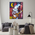 Quadro Decorativo Tela Canvas Abstrato Violeiro - 120x80 Cm