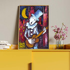 Quadro Decorativo Tela Canvas Abstrato Violeiro Com Moldura D