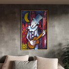 Quadro Decorativo Tela Canvas Abstrato Violeiro Com Moldura D