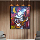 Quadro Decorativo Tela Canvas Abstrato Violeiro Com Moldura E