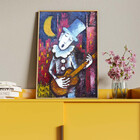 Quadro Decorativo Tela Canvas Abstrato Violeiro Com Moldura E