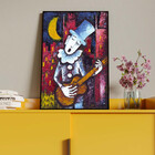 Quadro Decorativo Tela Canvas Abstrato Violeiro Com Moldura P