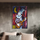 Quadro Decorativo Tela Canvas Abstrato Violeiro Com Moldura P