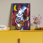 Quadro Decorativo Tela Canvas Abstrato Violeiro Com Moldura P