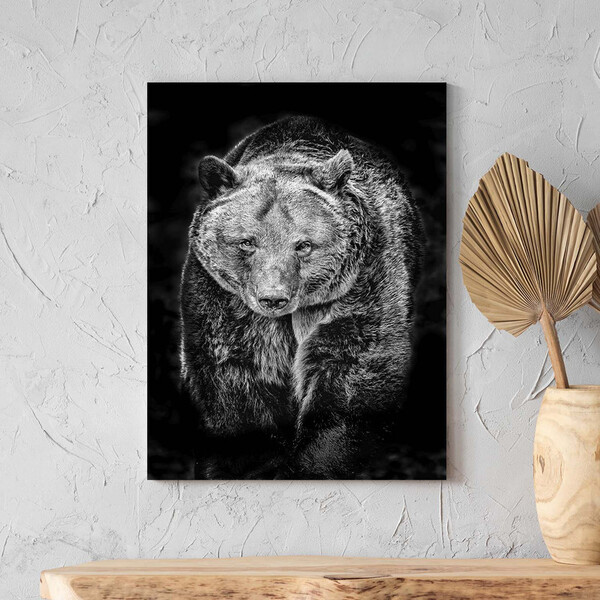 Quadro Decorativo Tela Canvas Animais Amigo Urso - 180x135 Cm