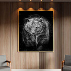 Quadro Decorativo Tela Canvas Animais Amigo Urso Com Moldura