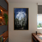Quadro Decorativo Tela Canvas Animais Amigo Urso Com Moldura