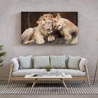 Quadro Decorativo Tela Canvas Animais Carinho De Leões - 200x