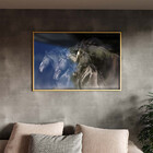 Quadro Decorativo Tela Canvas Animais Cavalos Friesian Com Mo