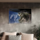 Quadro Decorativo Tela Canvas Animais Cavalos Friesian Com Mo