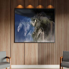Quadro Decorativo Tela Canvas Animais Cavalos Friesian Com Mo