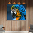 Quadro Decorativo Tela Canvas Animas Arara Com Moldura Prata