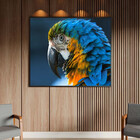 Quadro Decorativo Tela Canvas Animas Arara Com Moldura Preto