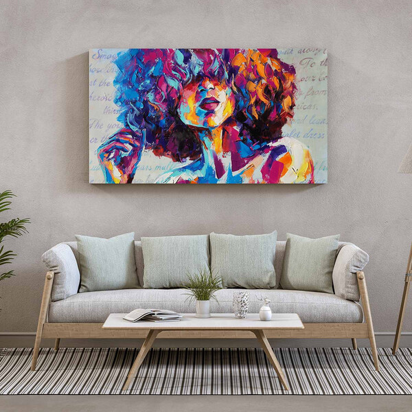 Quadro Decorativo Tela Canvas Conceito Afropop - 120x80 Cm