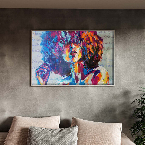 Quadro Decorativo Tela Canvas Conceito Afropop Com Moldura E