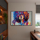 Quadro Decorativo Tela Canvas Conceito Afropop Com Moldura Pr