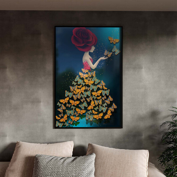 Quadro Decorativo Tela Canvas Conceito Butterfly Mistress Com