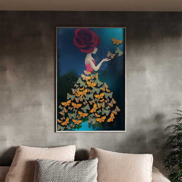 Quadro Decorativo Tela Canvas Conceito Butterfly Mistress Com