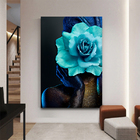 Quadro Decorativo Tela Canvas Conceito Color Paint Woman Blue