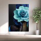 Quadro Decorativo Tela Canvas Conceito Color Paint Woman Blue