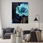 Quadro Decorativo Tela Canvas Conceito Color Paint Woman Blue